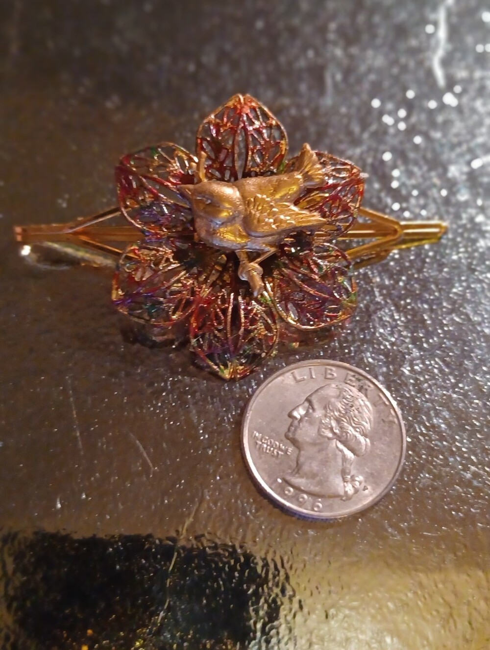 Beautiful Victorian Bird hairpin